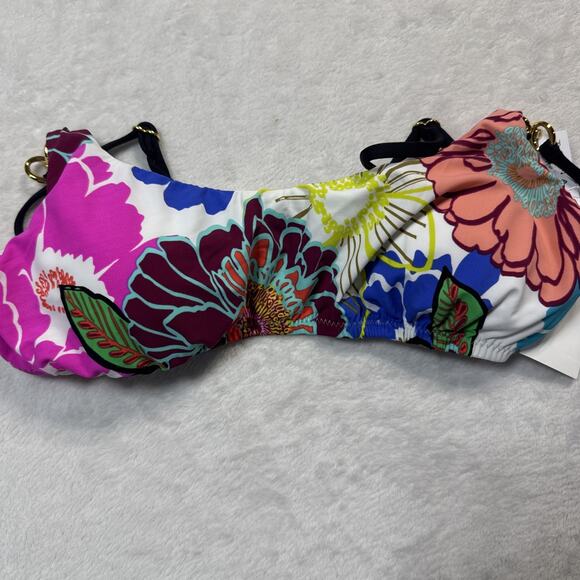 Trina Turk Women's Radiant Blooms Bralette Bikini Set 2 PC sz 6 Multicolor - Picture 7 of 7